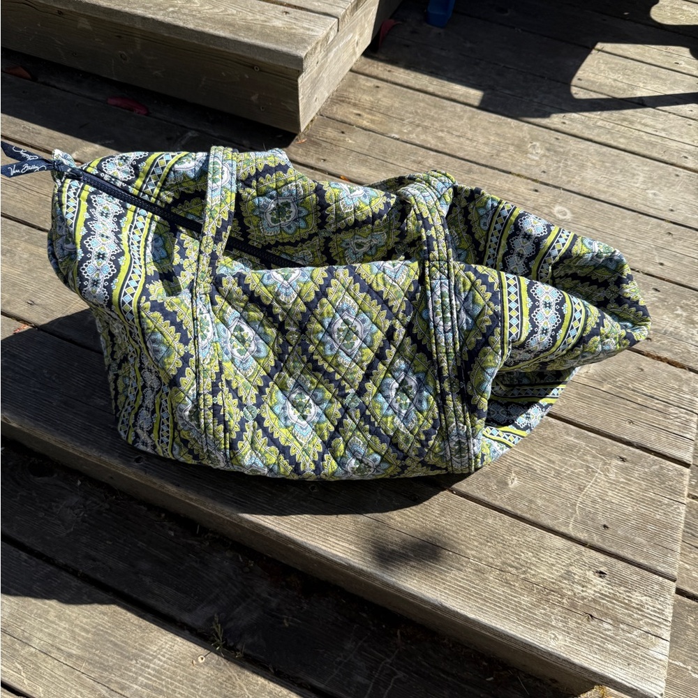 Vera Bradley Quilted Green Patterned Duffle Bag